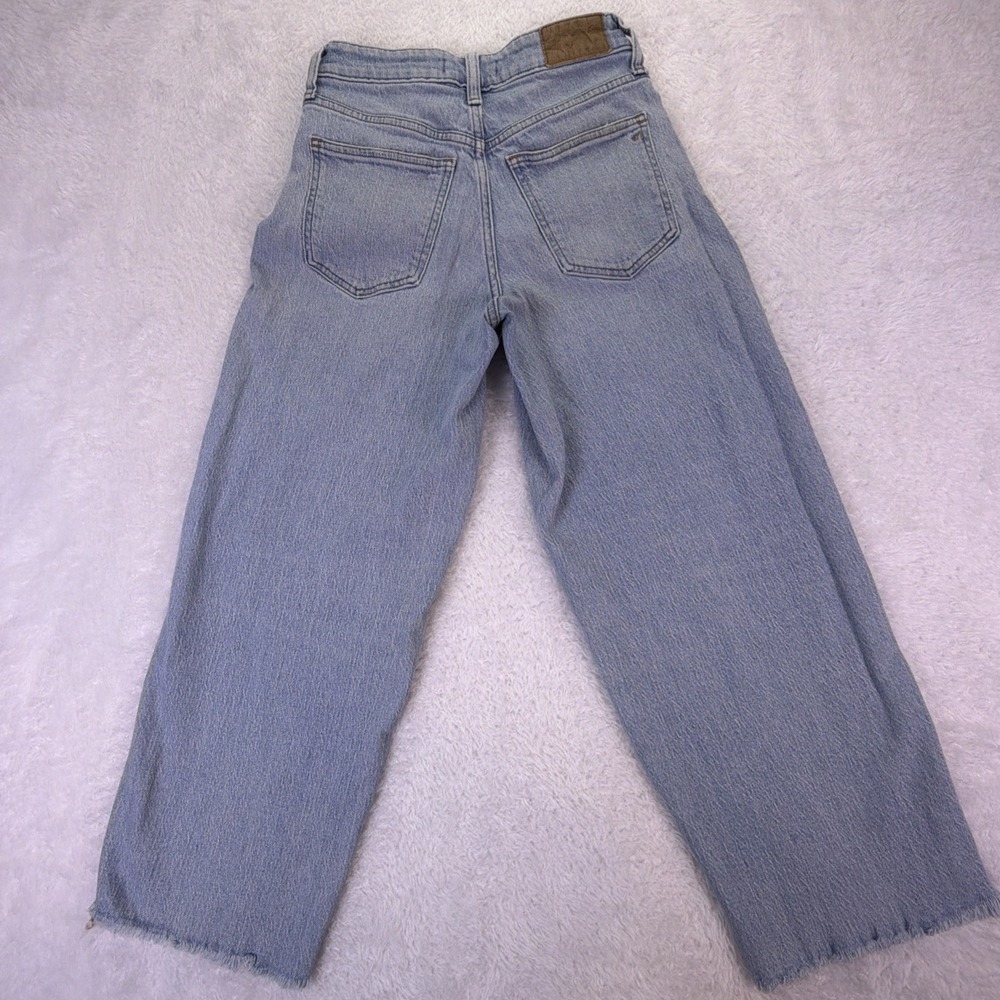 Madewell Jeans Womens 25 Blue The Perfect Vintage Wide Leg Crop Raw‎ Hem (25x25) - Picture 4 of 5